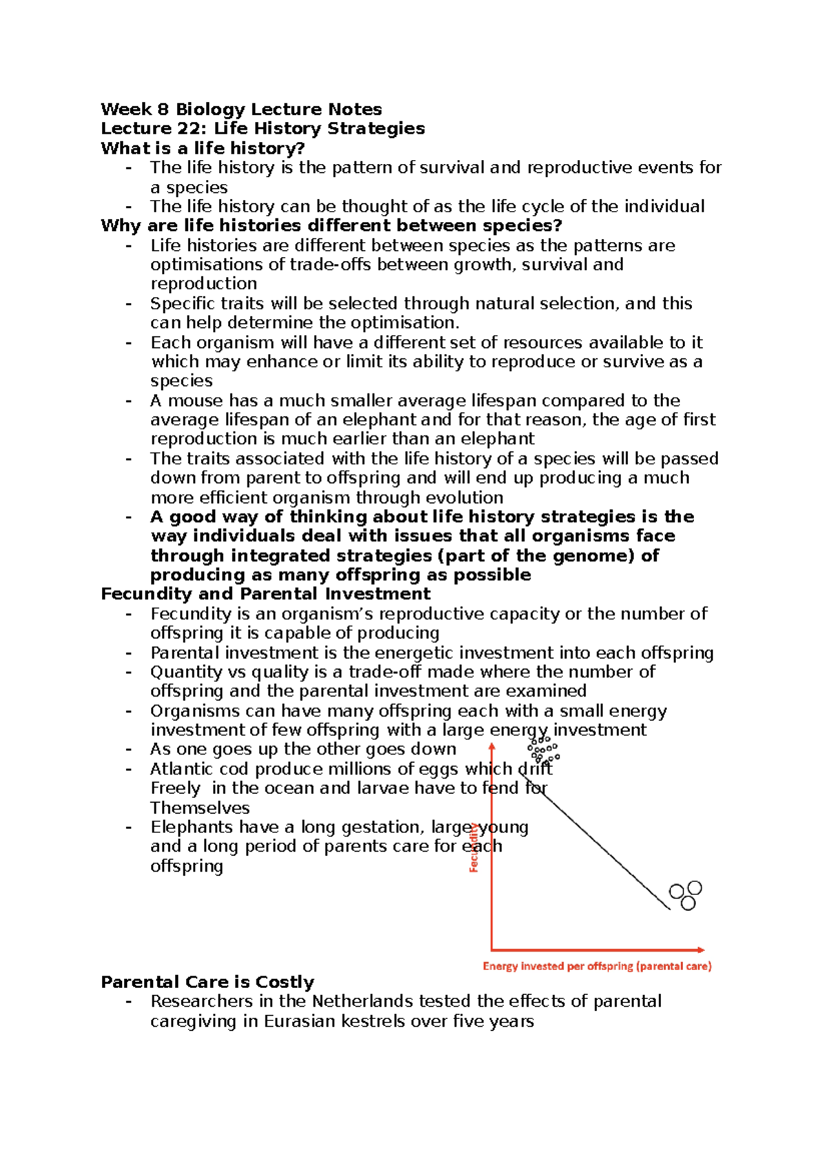 Week 8 Biology Lecture Notes - Week 8 Biology Lecture Notes Lecture 22 ...
