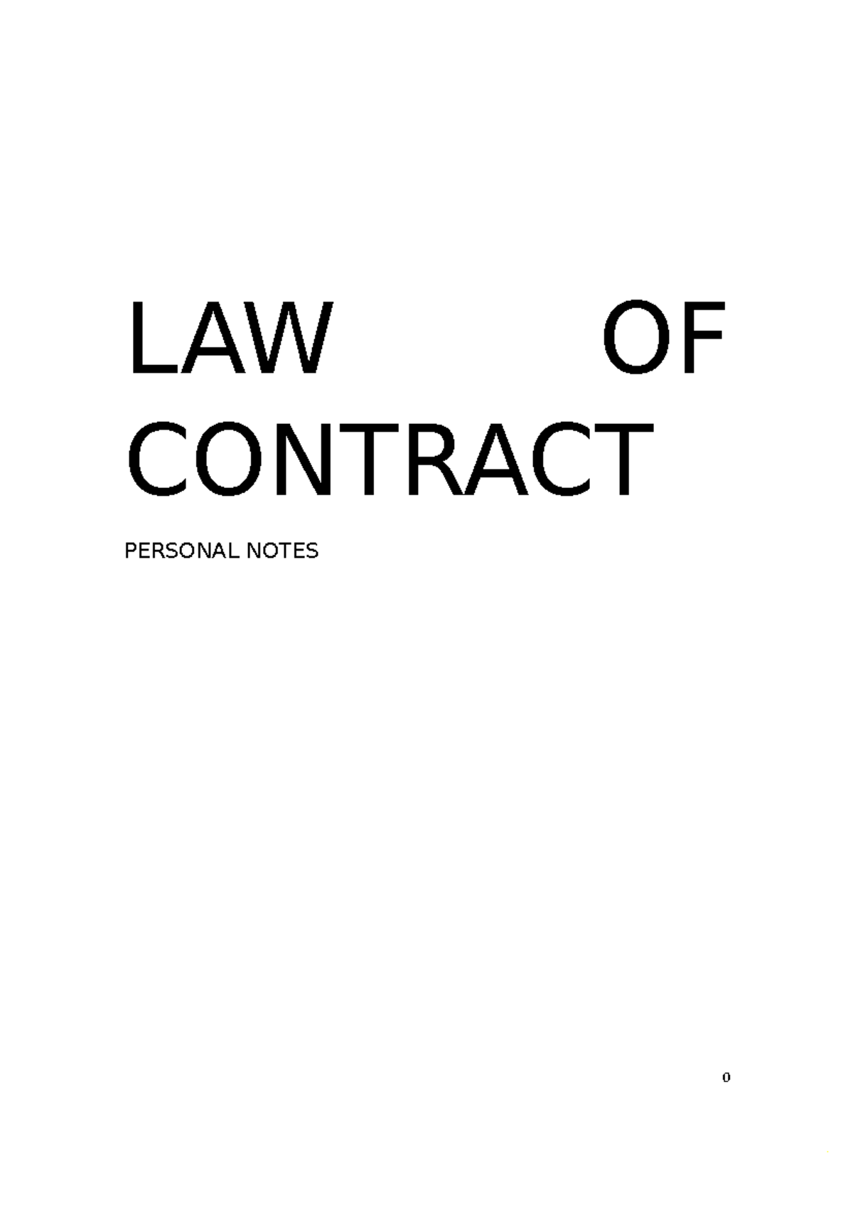 Law Of Contract Lecture Notes 1 4 Compress Law Of Contract Personal
