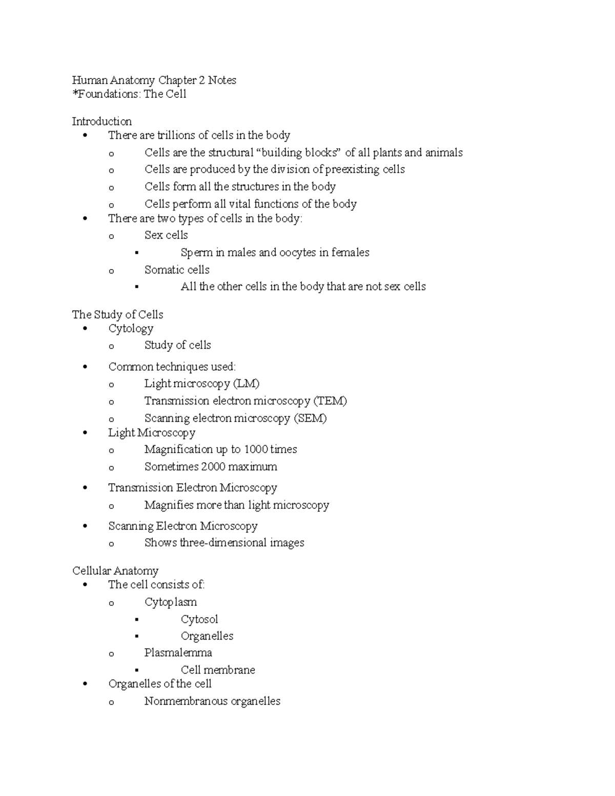 ANATOMY CHAPTER 2 NOTES visual data 4