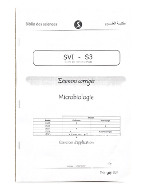 TD 1 Et 2 Microbiologie - Studocu