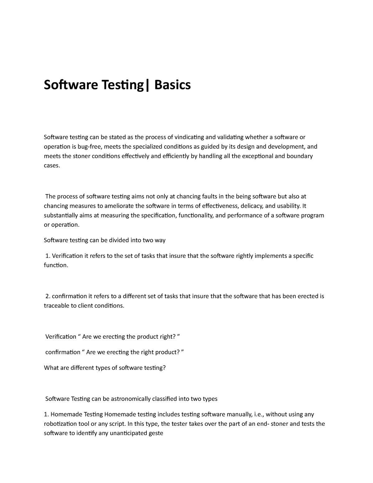 Software Testing Basics - Software Testing| Basics Software Testing Can ...