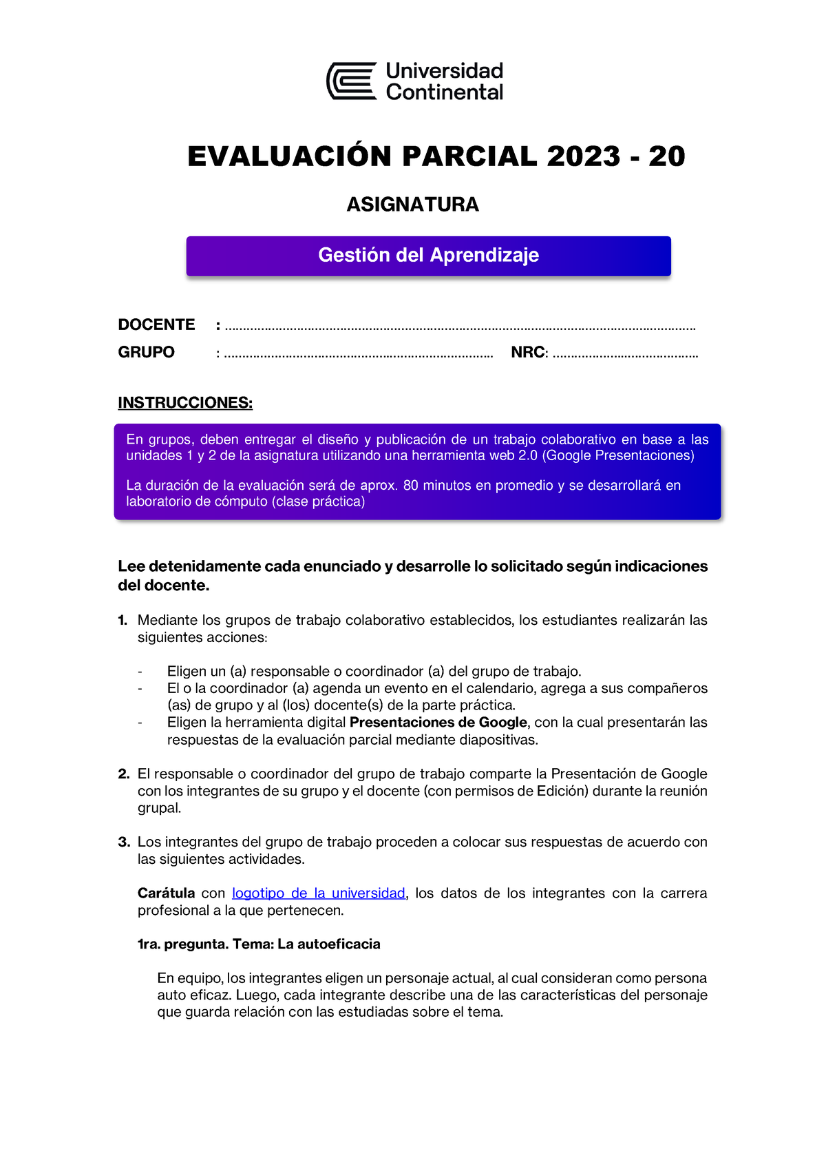 Consigna Evaluación Parcial - GDA 2023-20 L - EVALUACIÓN PARCIAL 2023 ...