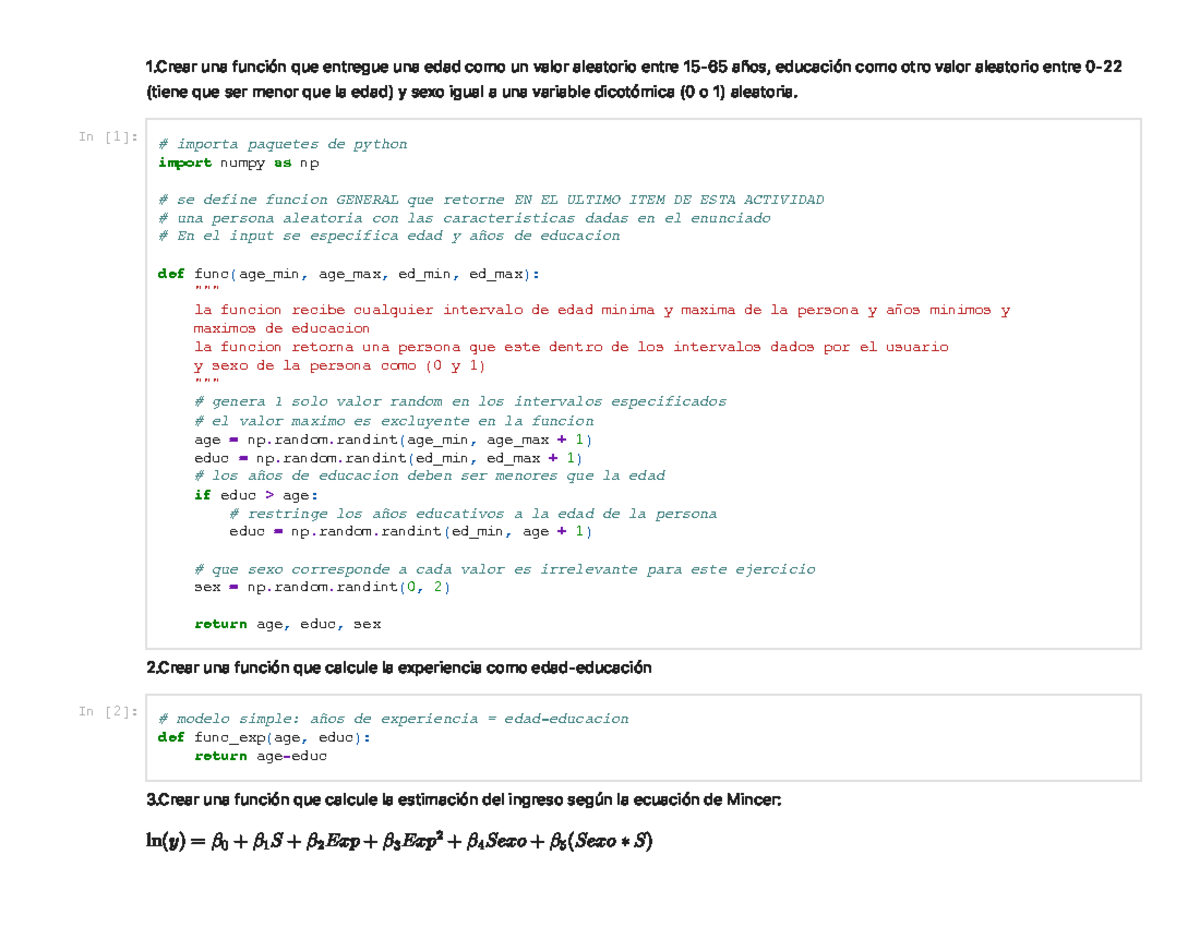 Actividad 1 Maria Muñoz Python - 1 una función que entregue una edad ...