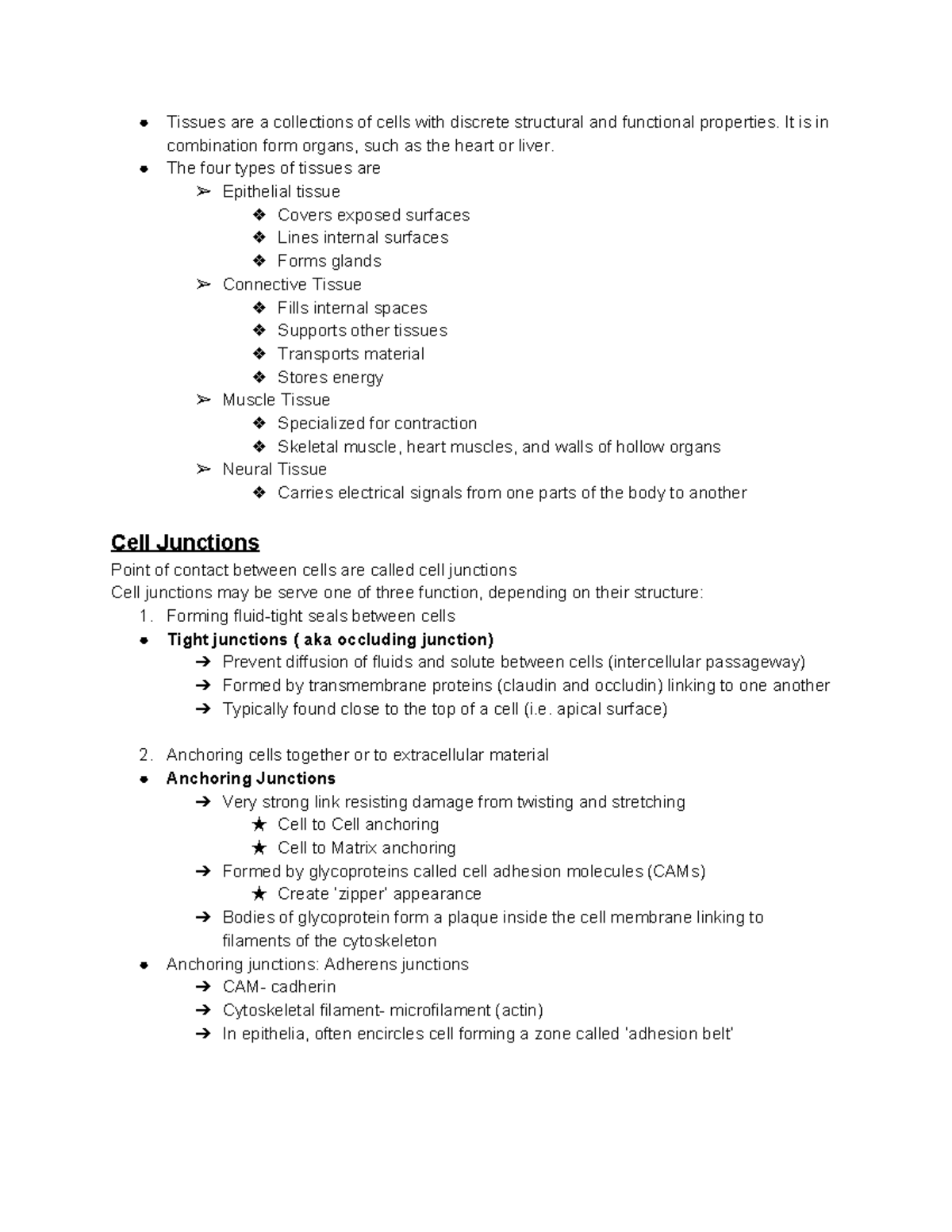 The Tissue Level of Organization- Chapter 4 - Tissues are a collections ...