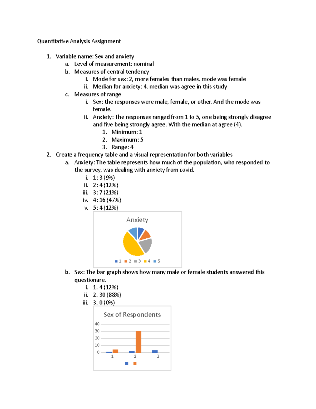 quantitative analysis assignment