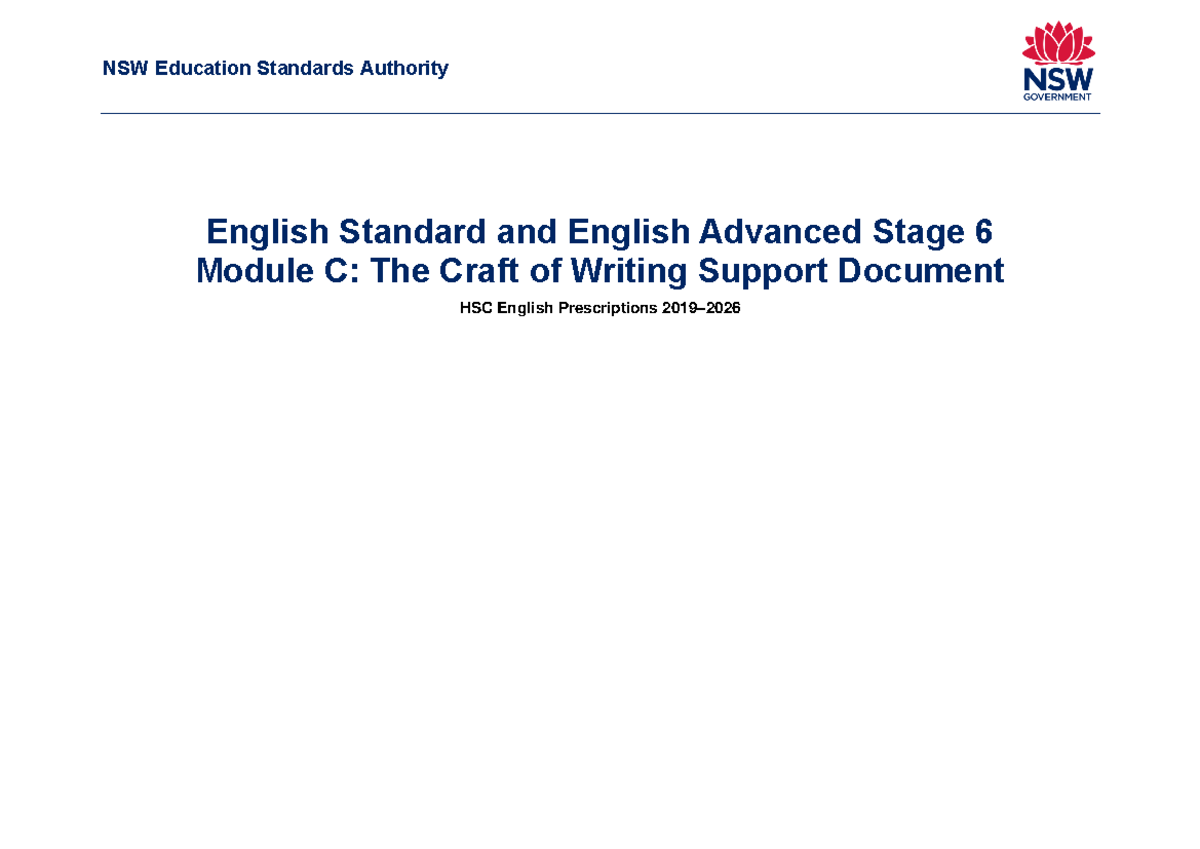 English prescriptions 2019 2026 module c support document NSW