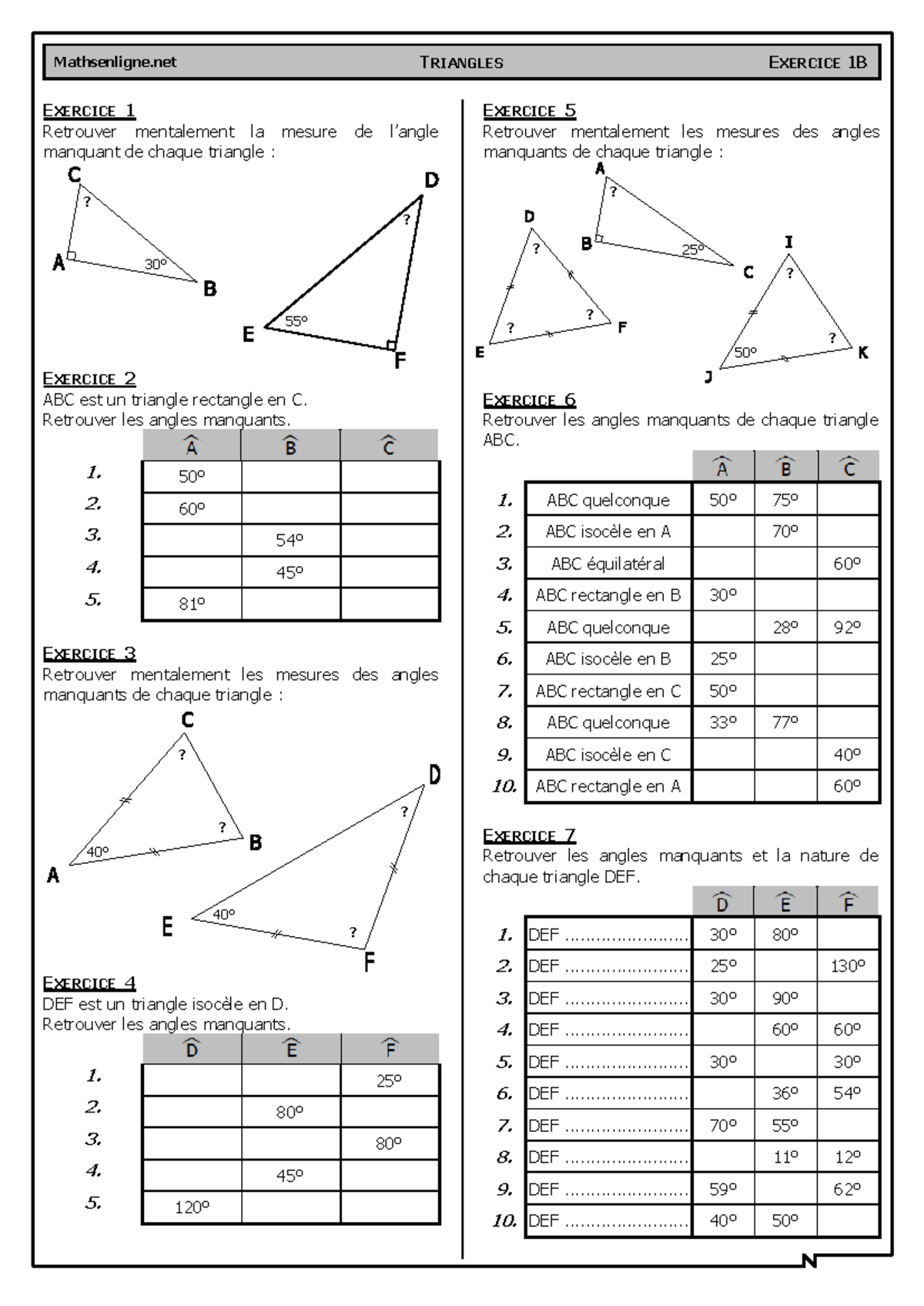 Chap 02 - Ex1b - Somme Des Angles D'un Triangle Particulier - Corrige ...