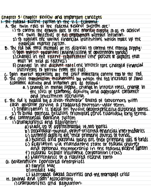 Chapter 5- Chapter Review and Important Learning Concepts - chapter 5 ...