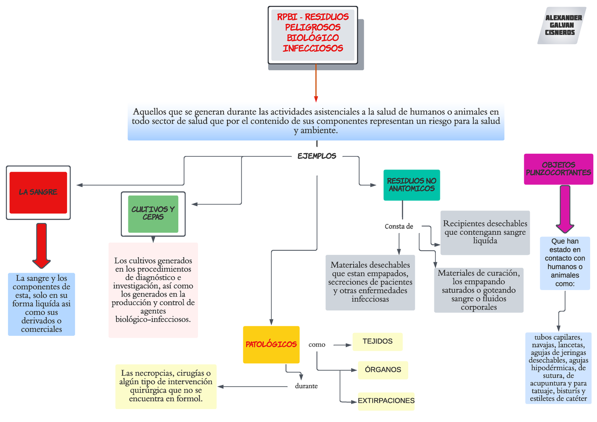 Mapa conceptual-RPBI - Apuntes - Proceso RPBI - RESI DUOS PELI GROSOS BI  OLÓGI CO I NFECCI OSOS - Studocu