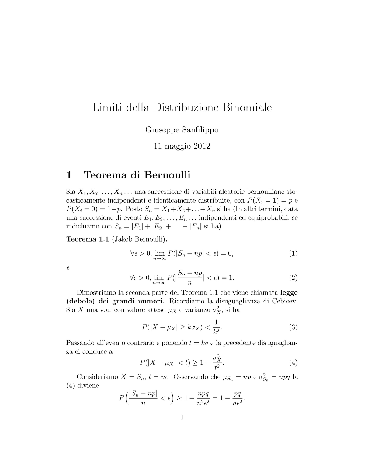 Appunti Limiti Della Distribuzione Binomiale Limiti Della Distribuzione Studocu