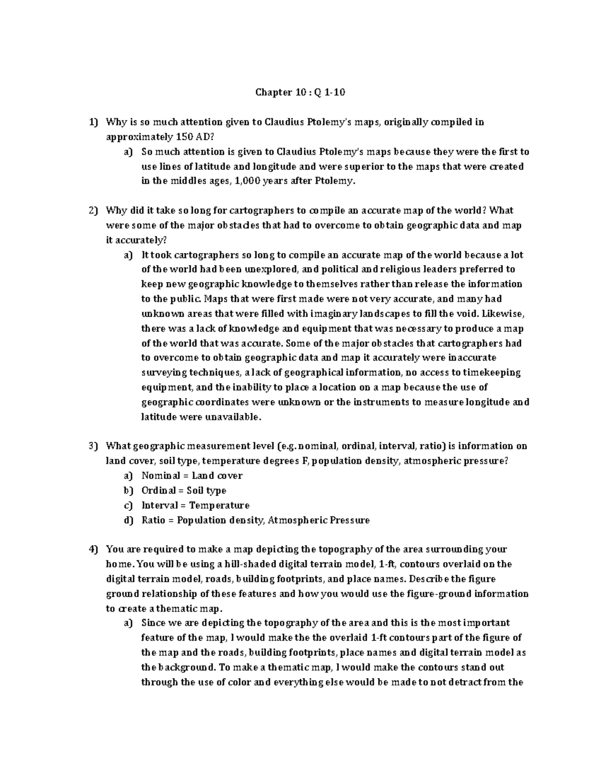 Textbook Chapter 10 Q 1-10 Assignment - Chapter 10 : Q 1- Why is so ...