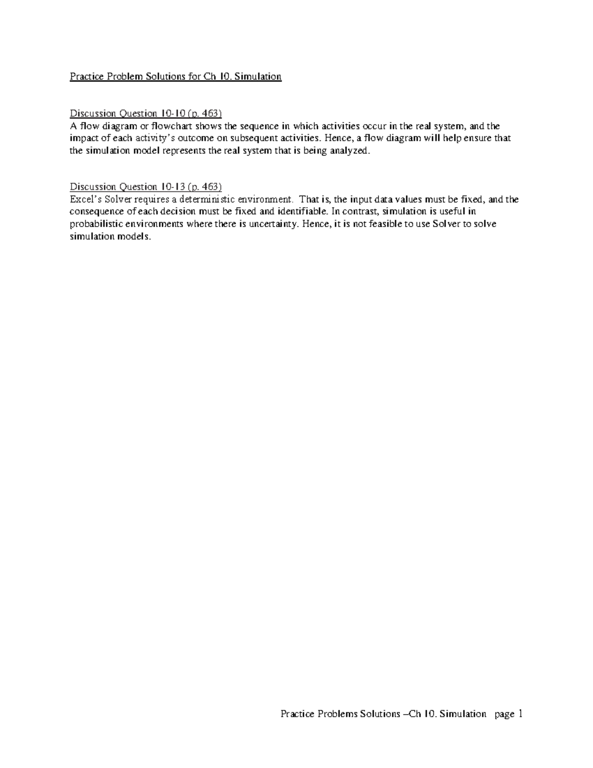 Practice Problems Solutions - Ch 10. Simulation - 3QA3 - McMaster - Studocu