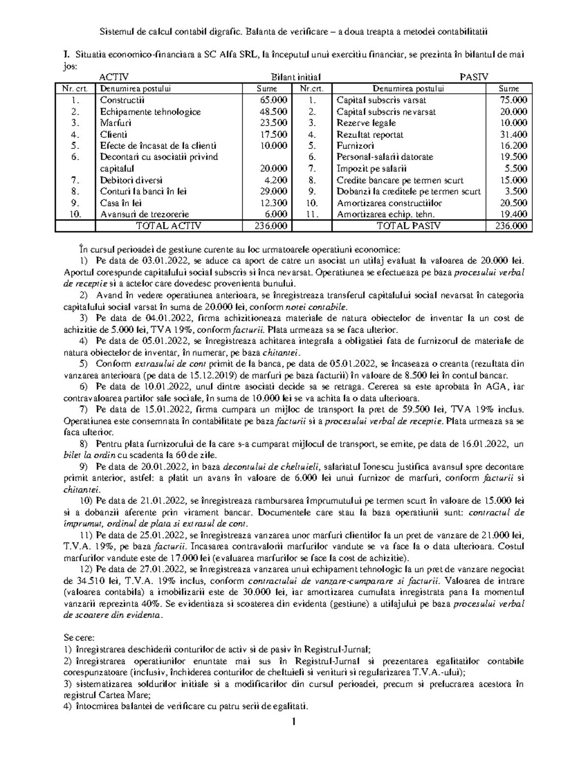 A doua treapta a met ctb 2022 - 1 Sistemul de calcul contabil digrafic ...