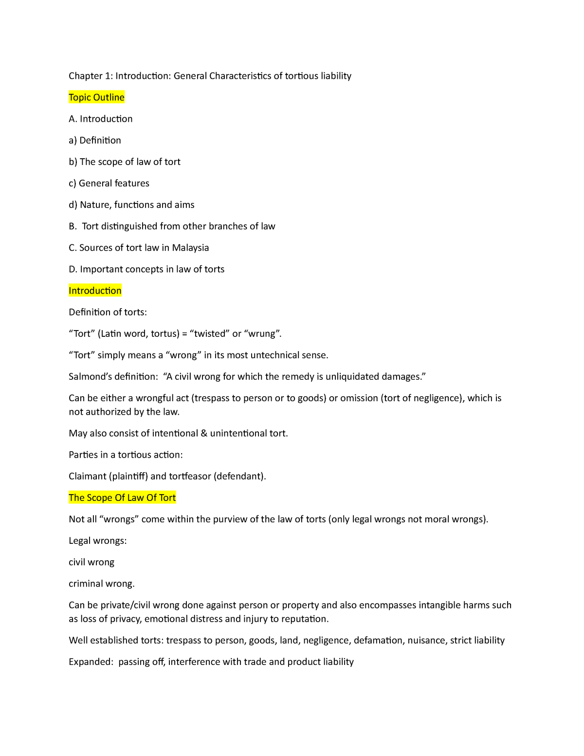 chapter-1-introduction-general-characteristics-of-tortious-liability-chapter-1-introduction