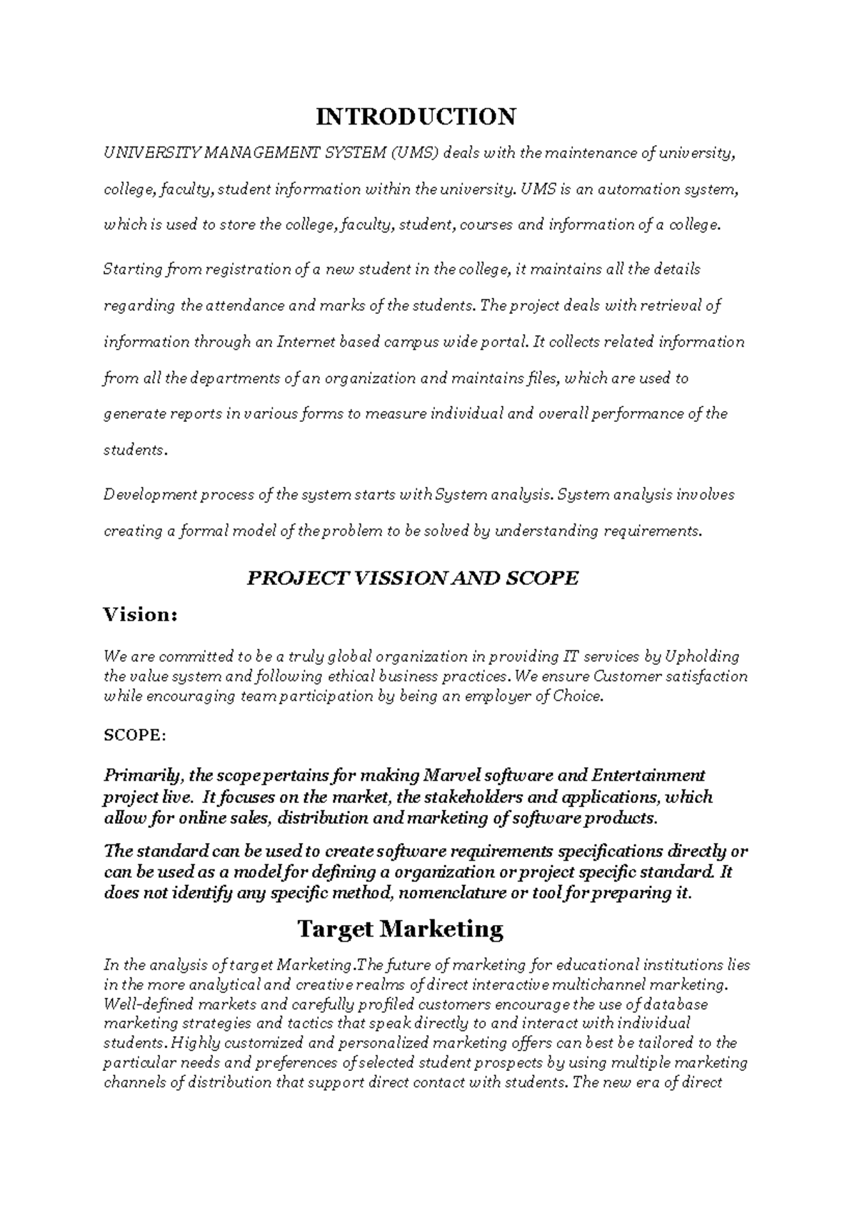 Design and architecture assignment - INTRODUCTION UNIVERSITY MANAGEMENT ...