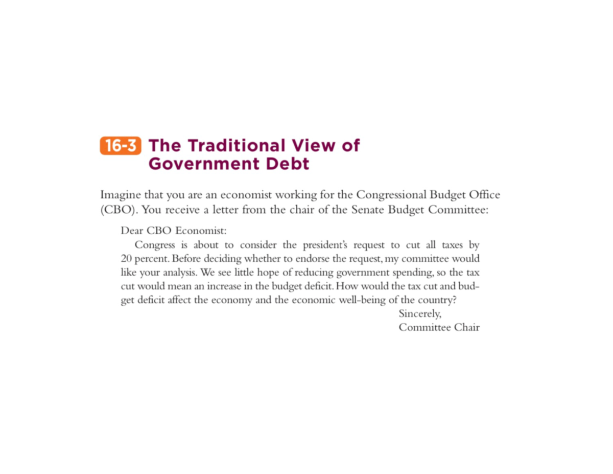 The Traditional View of Government Debt - MACRO ECONOMICS - Studocu
