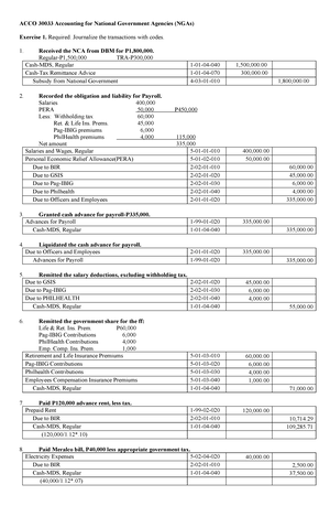 Government Accounting Quiz No - 1 point Philippines Public Sector ...