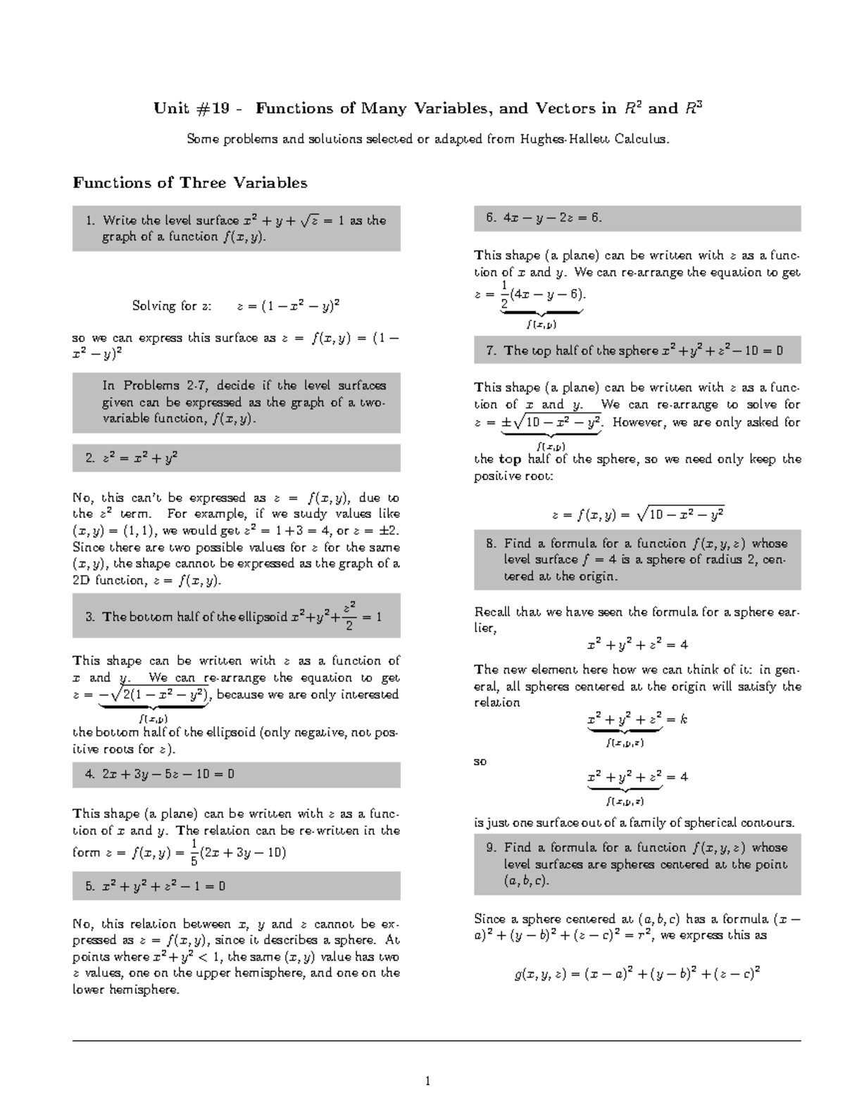 Unit19 solutions for 2021/2022 Pratice Problems - Unit #19 - Functions ...