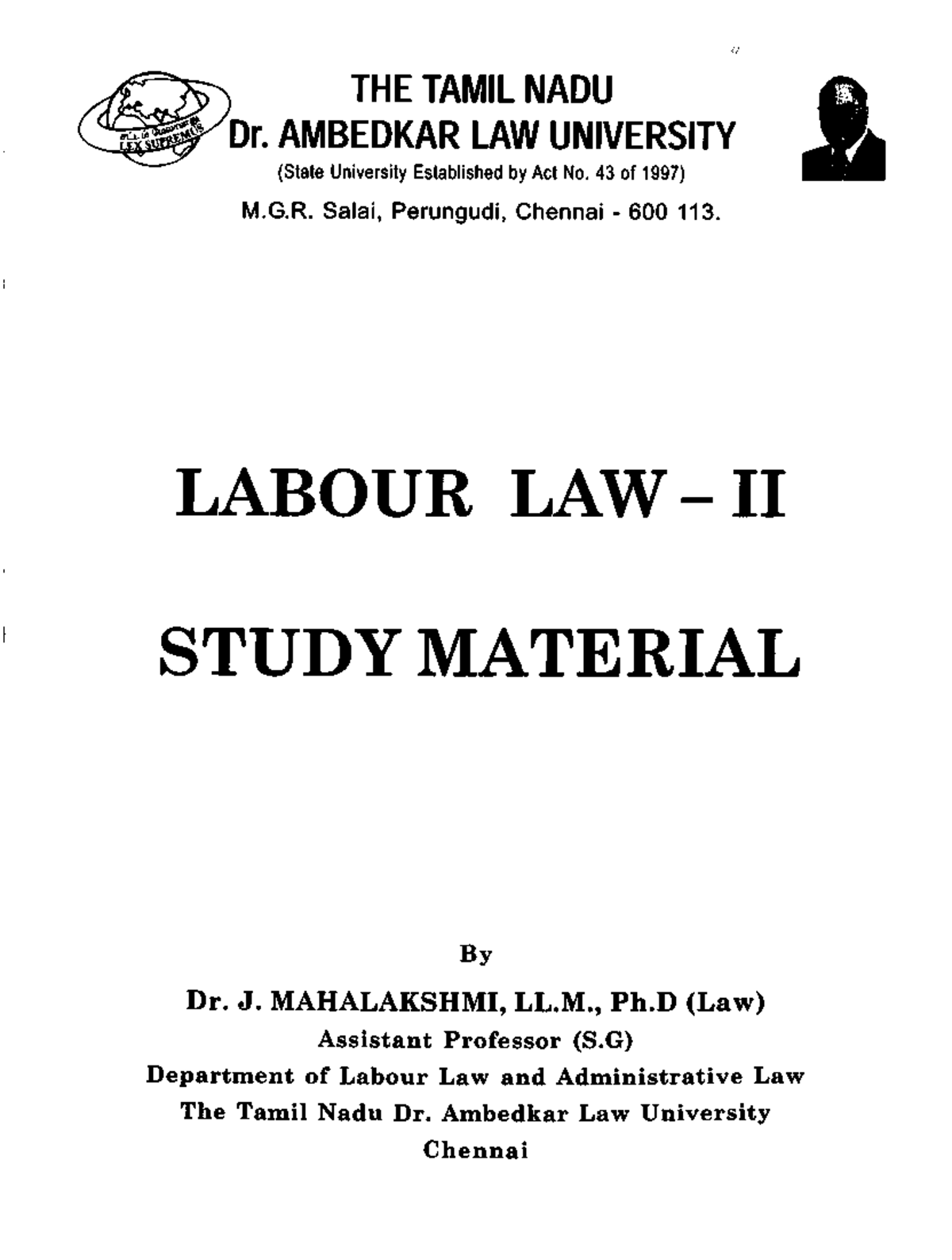 Labour Law-II Notes - 3 Yeara Llb - Studocu