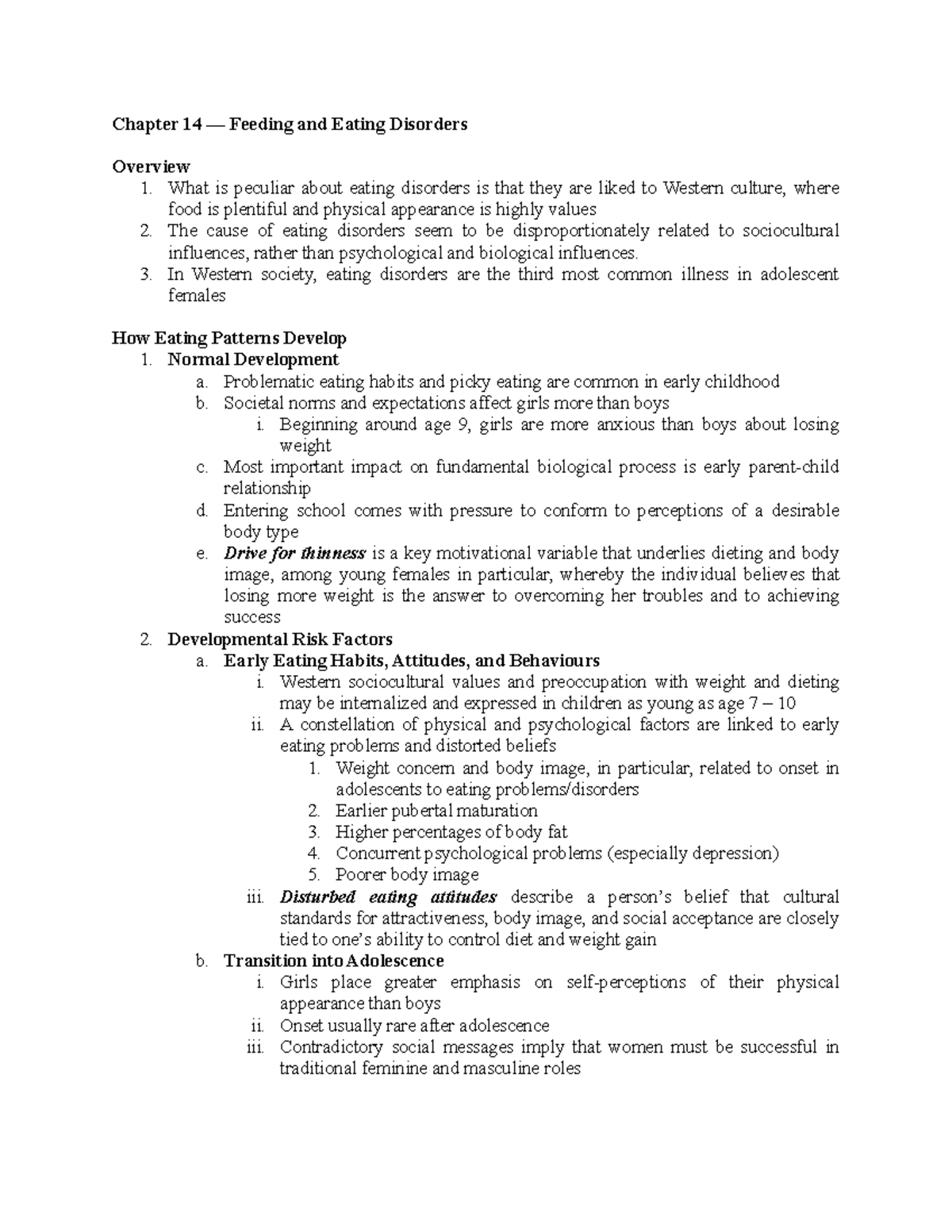 Chapter 14 — Feeding and Eating Disorders - Chapter 14 — Feeding and ...