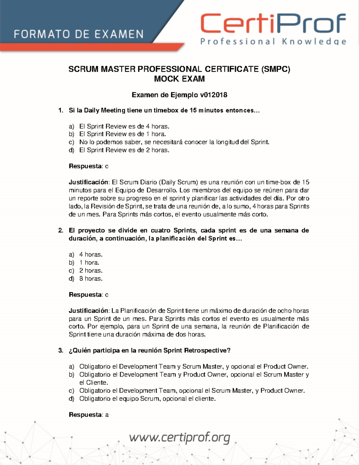 Scrum Master Professional Certificate Justificado - SCRUM MASTER ...