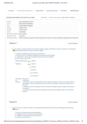 Etudos Disc 3 - Prova De Estudos Disciplinares III - 1 - Um Conceito ...