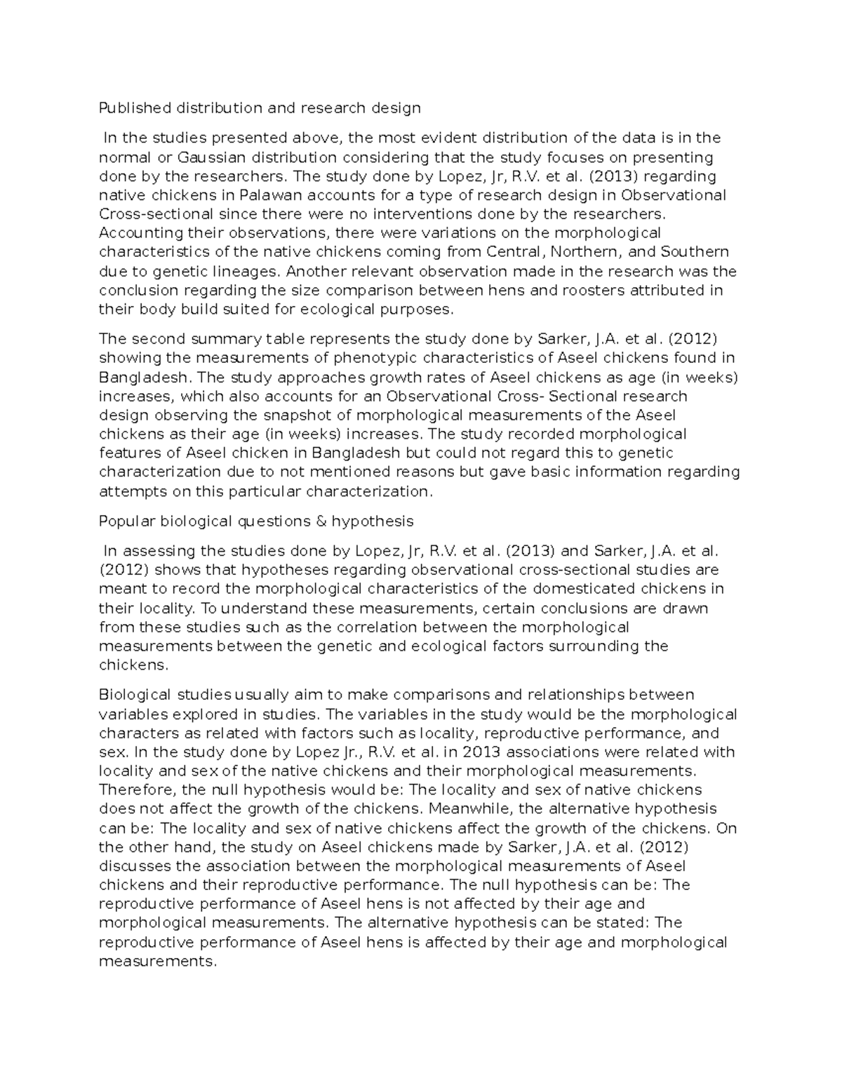 Data distribution and research design - Published distribution and ...