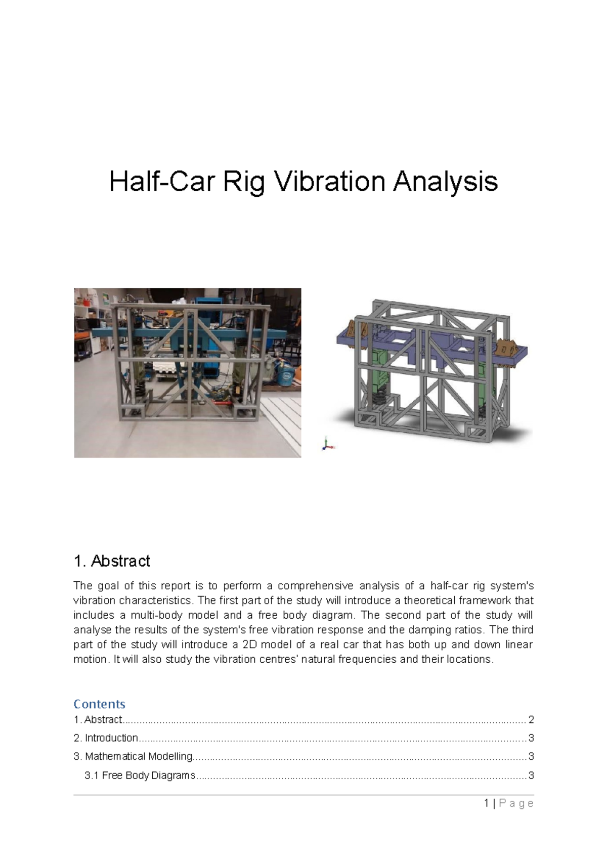 vibration analysis research paper