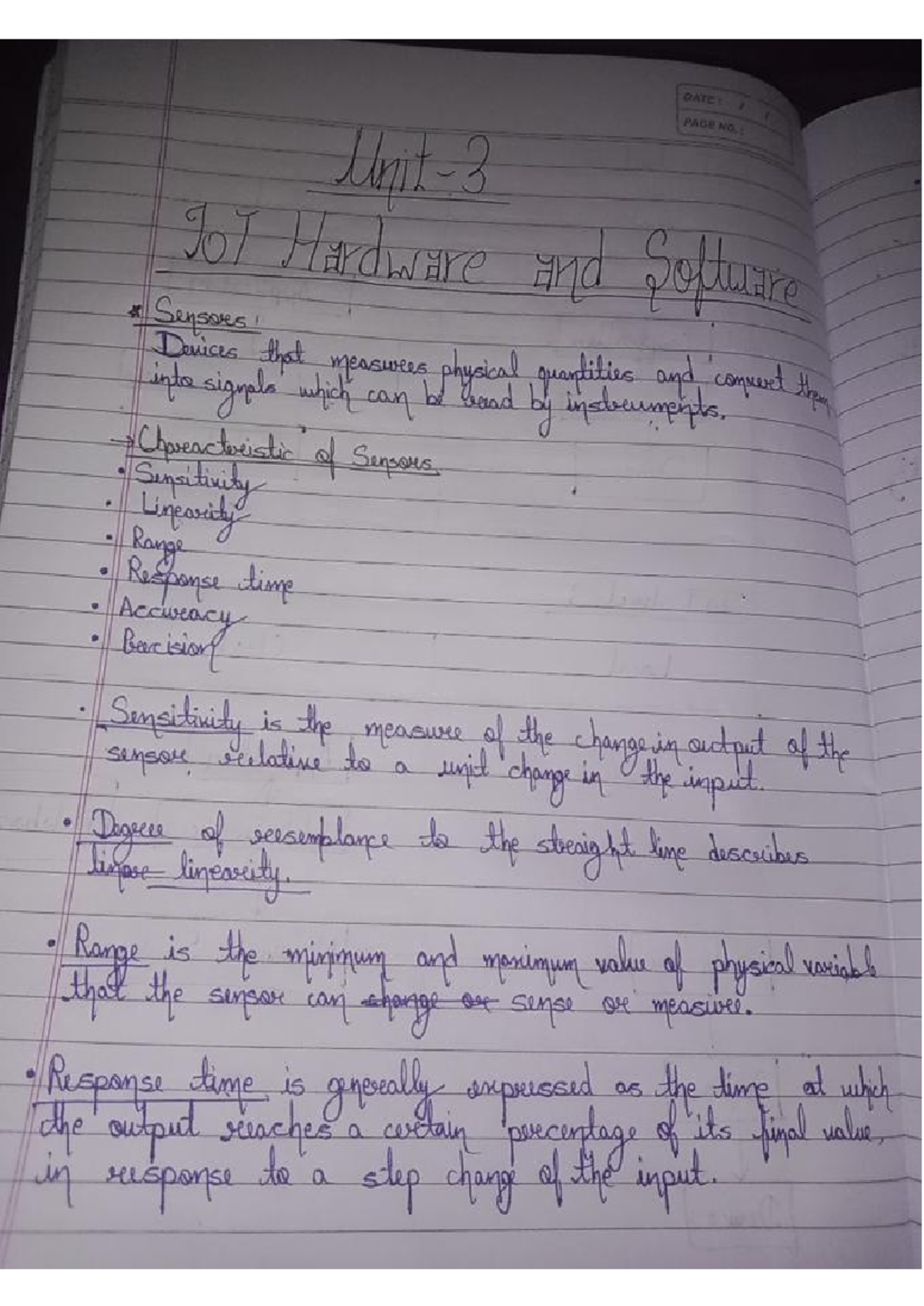 IOT UNIT 2 - A complete note of iot unit 2 - DATE: PAGE NO.: Unit 3 Jo7 ...