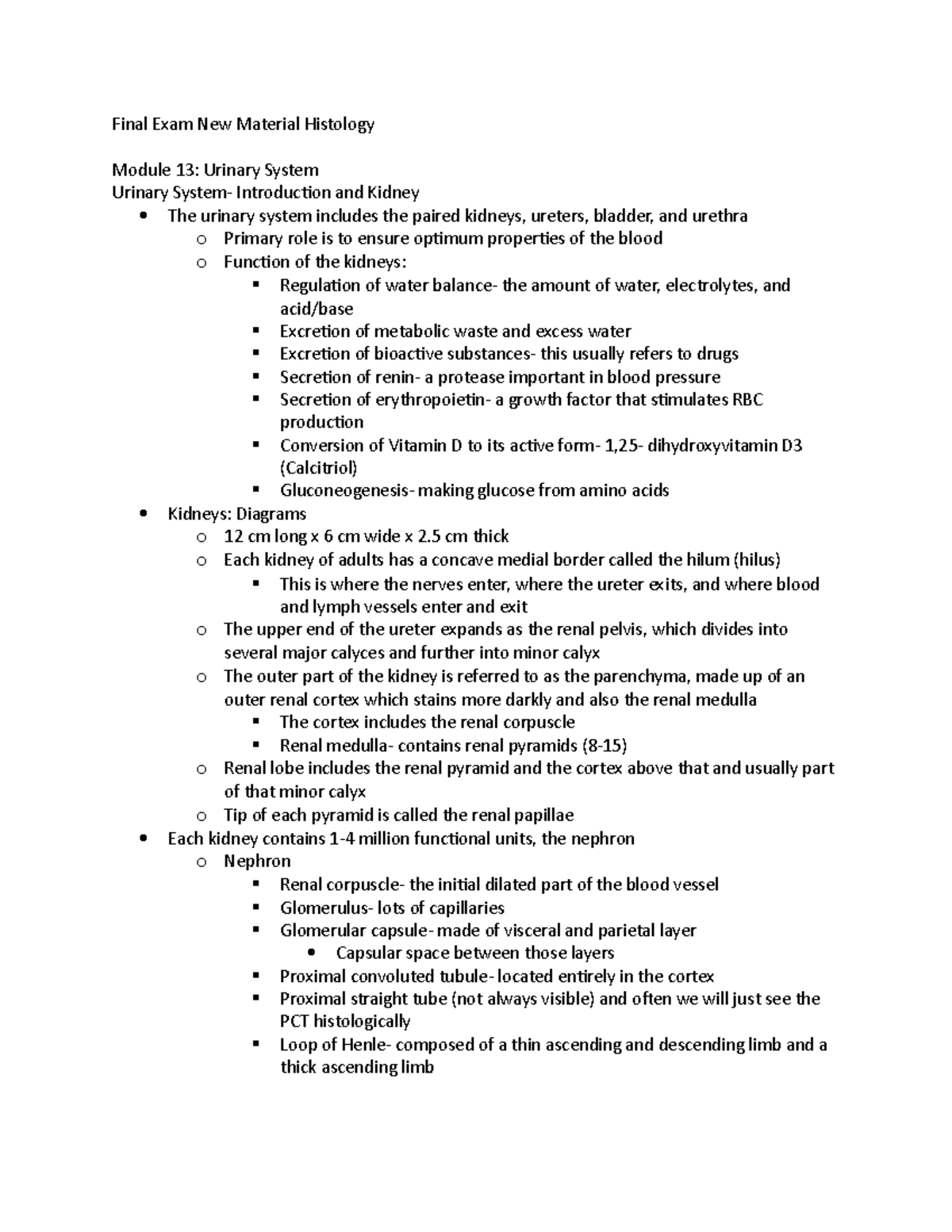 Final Exam New Material Histology - Once we no longer have secretion of ...