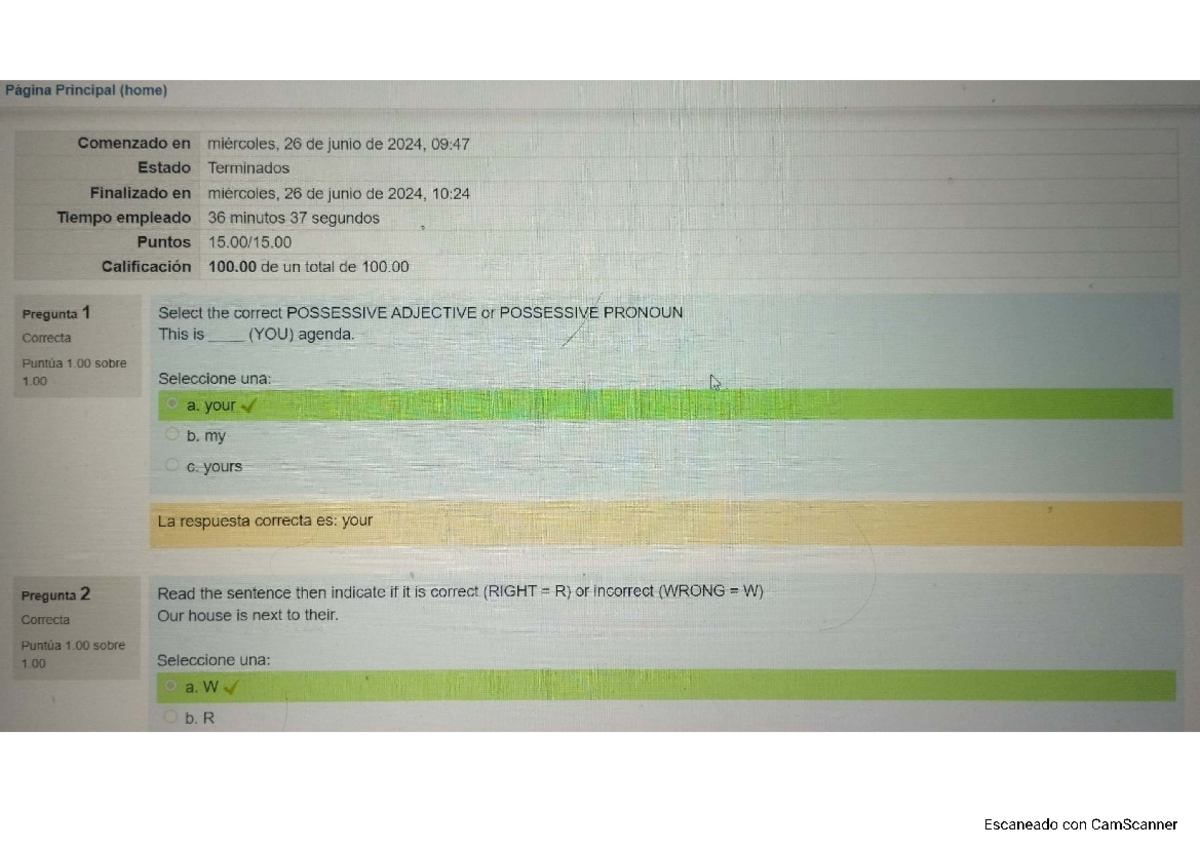Assignment 3 Questionnaire U2 - Página Principal (home) Comenzado en
