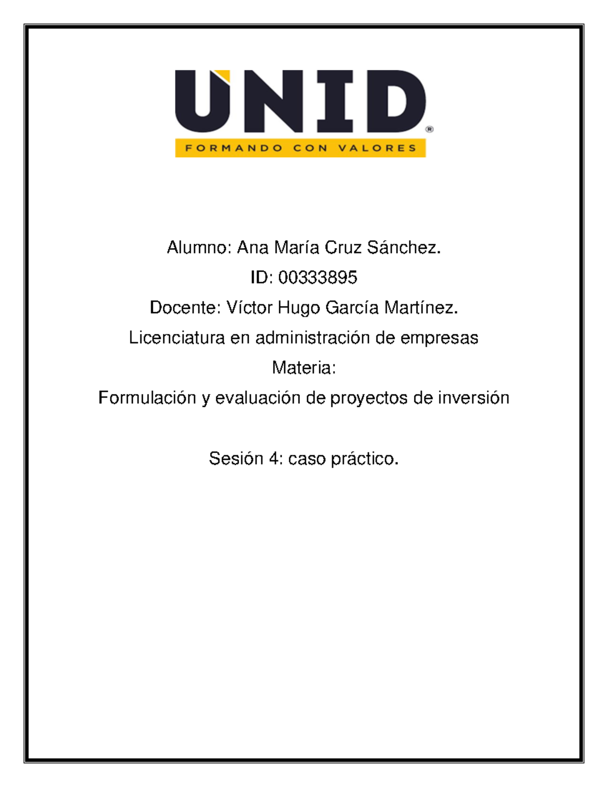 Sesion 4 - Formulación Y Evaluación De Proyectos De Inversión - Alumno ...