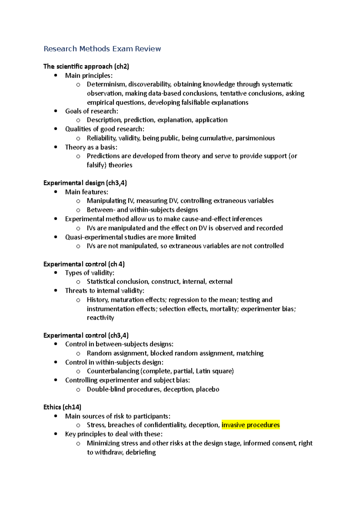 introduction-to-research-methods-exam-revision-research-methods-exam