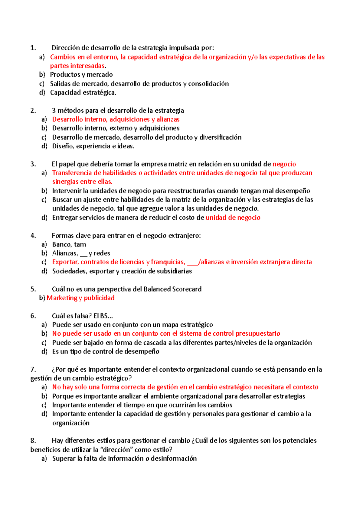 Examen 2016, Preguntas Y Respuestas - 1. A) B) C) D) 2. A) B) C) D ...