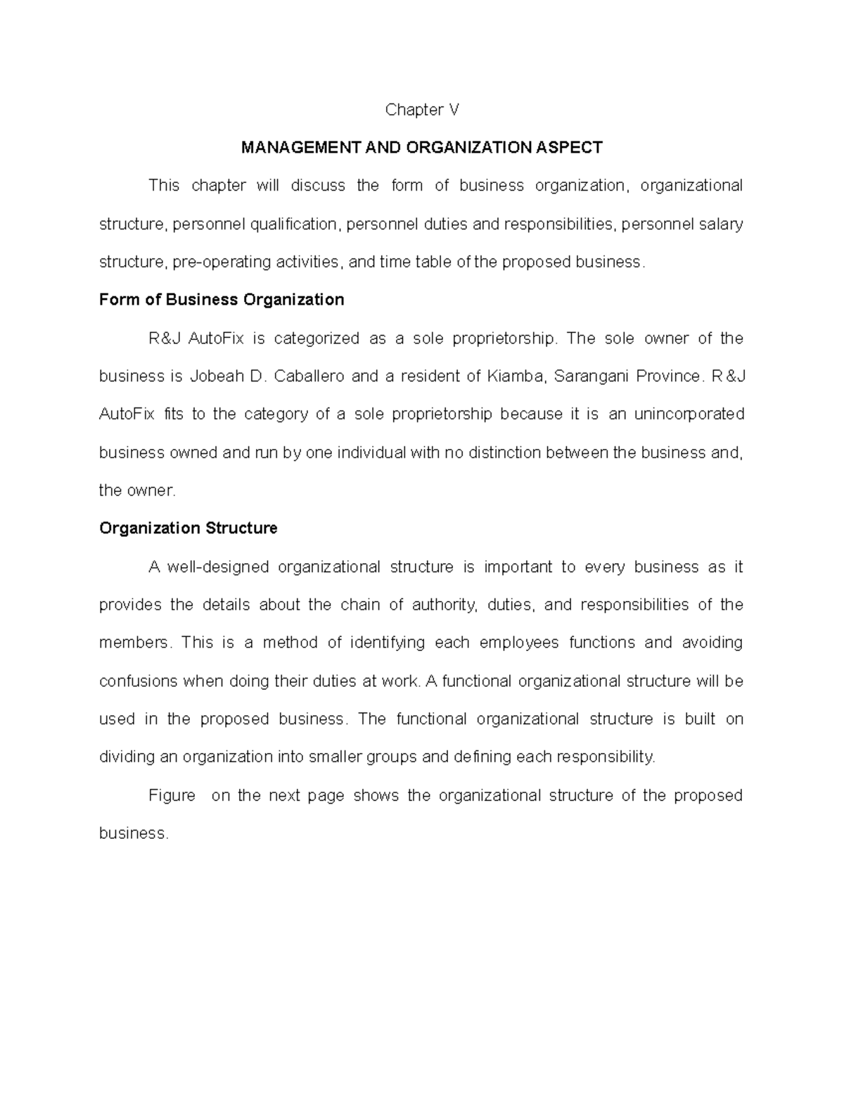 FS Chap. 5 Caballero - assignment - Chapter V MANAGEMENT AND ...