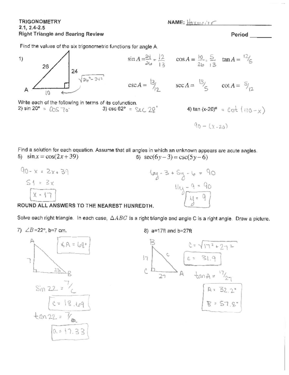 Quiz 1 Review Key - Senior High School - Studocu