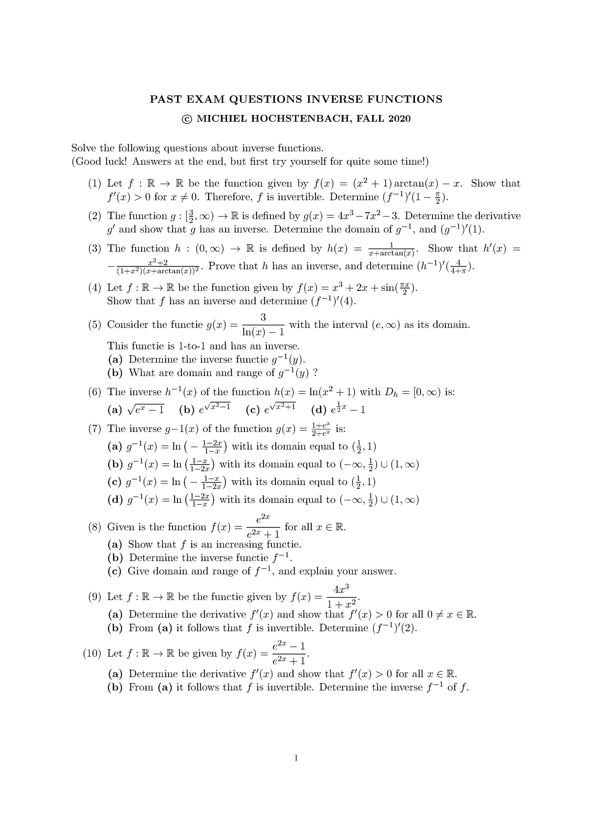 past-exam-questions-inverse-functions-past-exam-questions-inverse