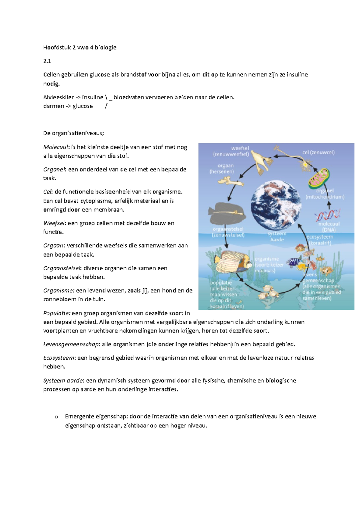 Hoofdstuk 2 (2.1 En 2.2) Vwo 4 Biologie, Nectar - Hoofdstuk 2 Vwo 4 ...