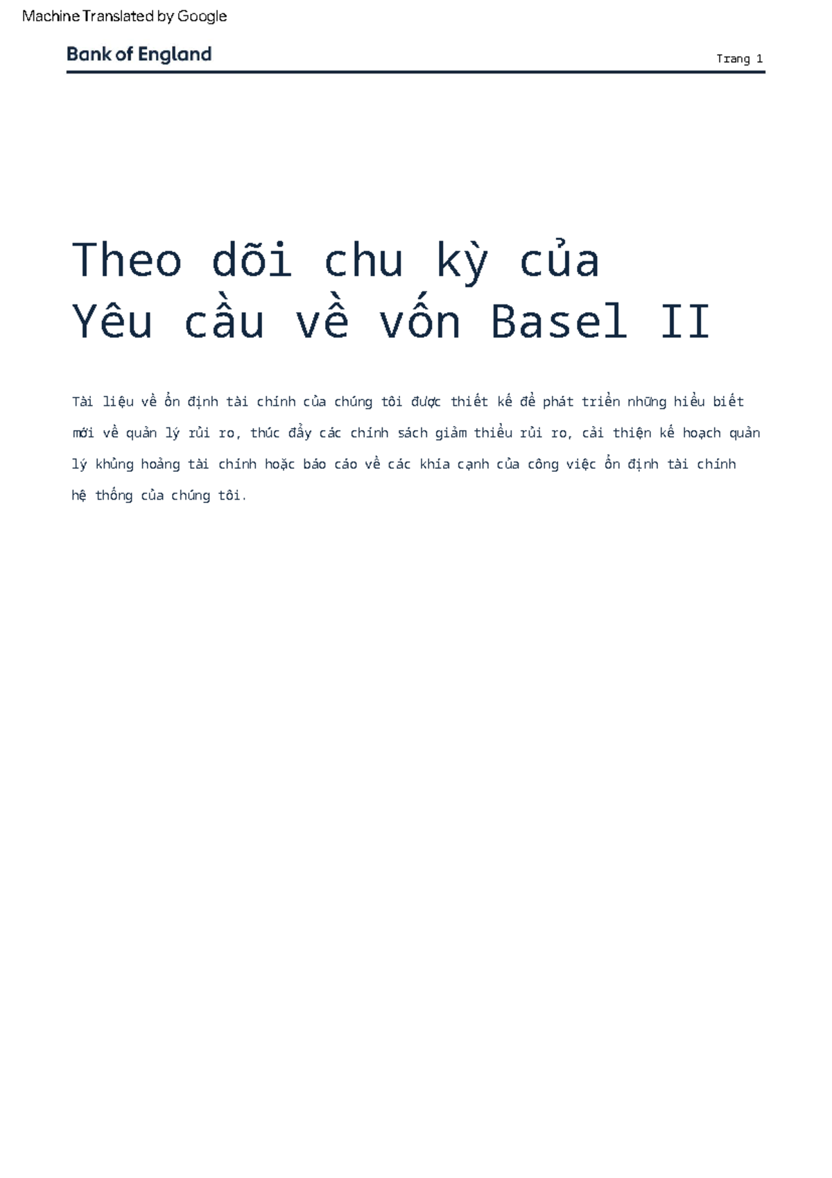 Monitoring cyclicality of basel ii capital requirements 2 Tài liệu về