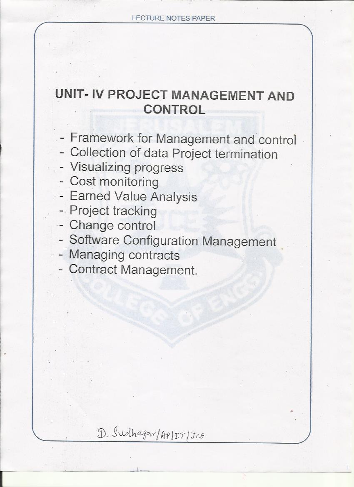 Spm Unit 4 Notes - Software Project Management - Studocu