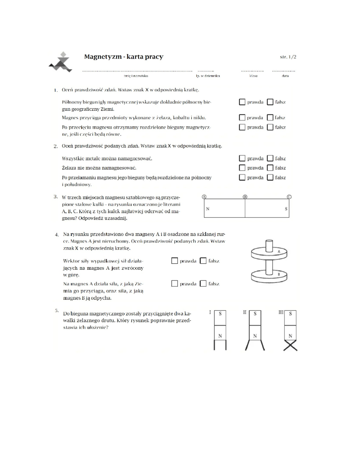 Sprawdzian Z Działu 4 świat Fizyki Kl 1 Liceum