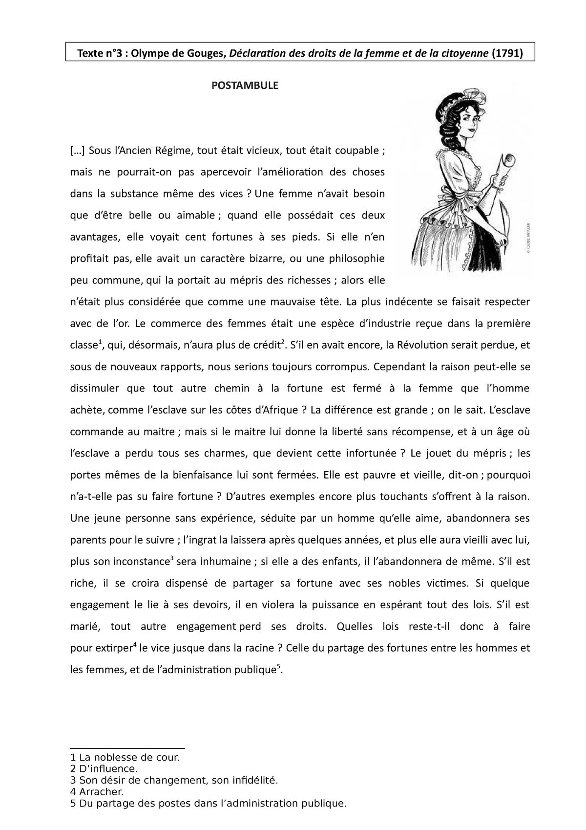 exemple dissertation olympe de gouges pdf