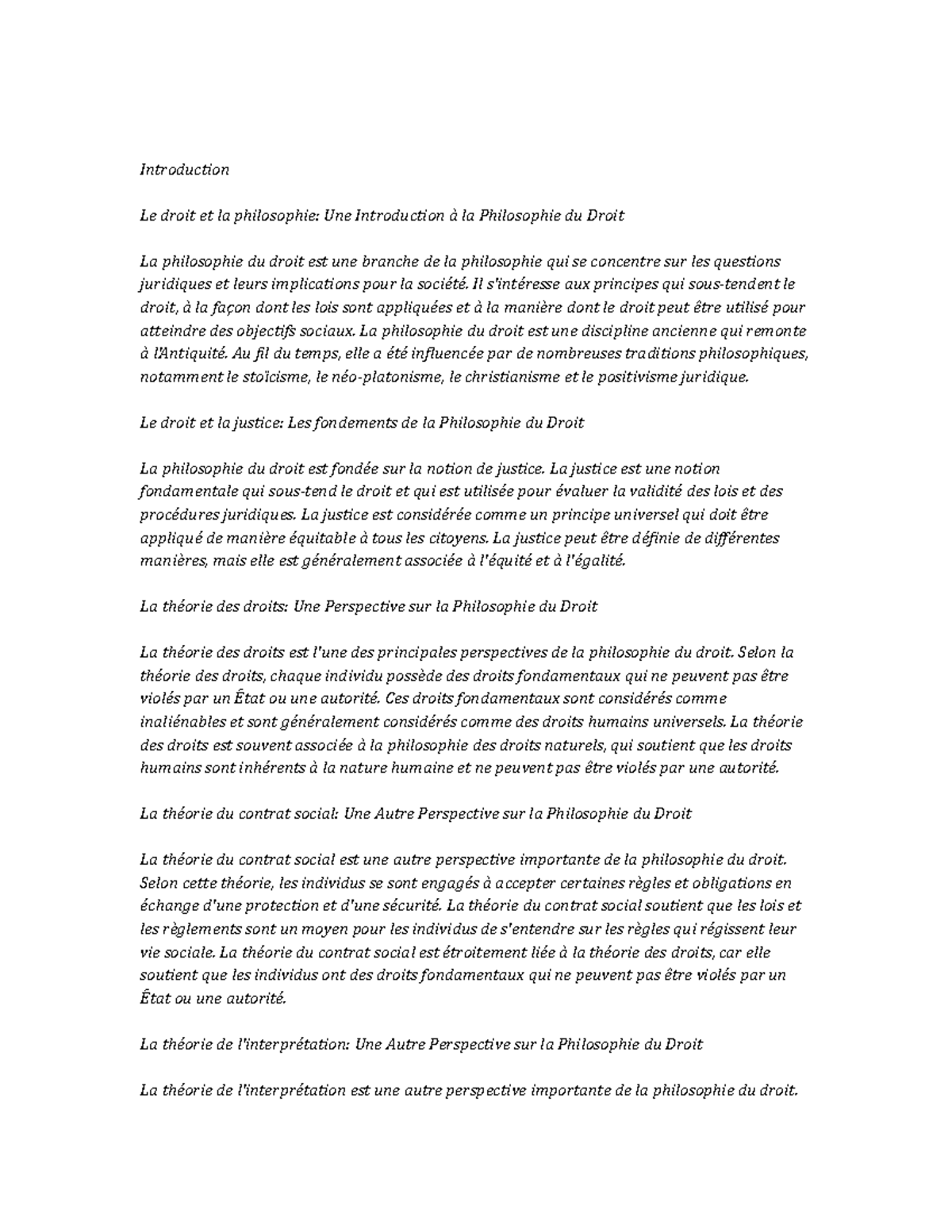 Philosophy of Law - Introduction Le droit et la philosophie: Une ...