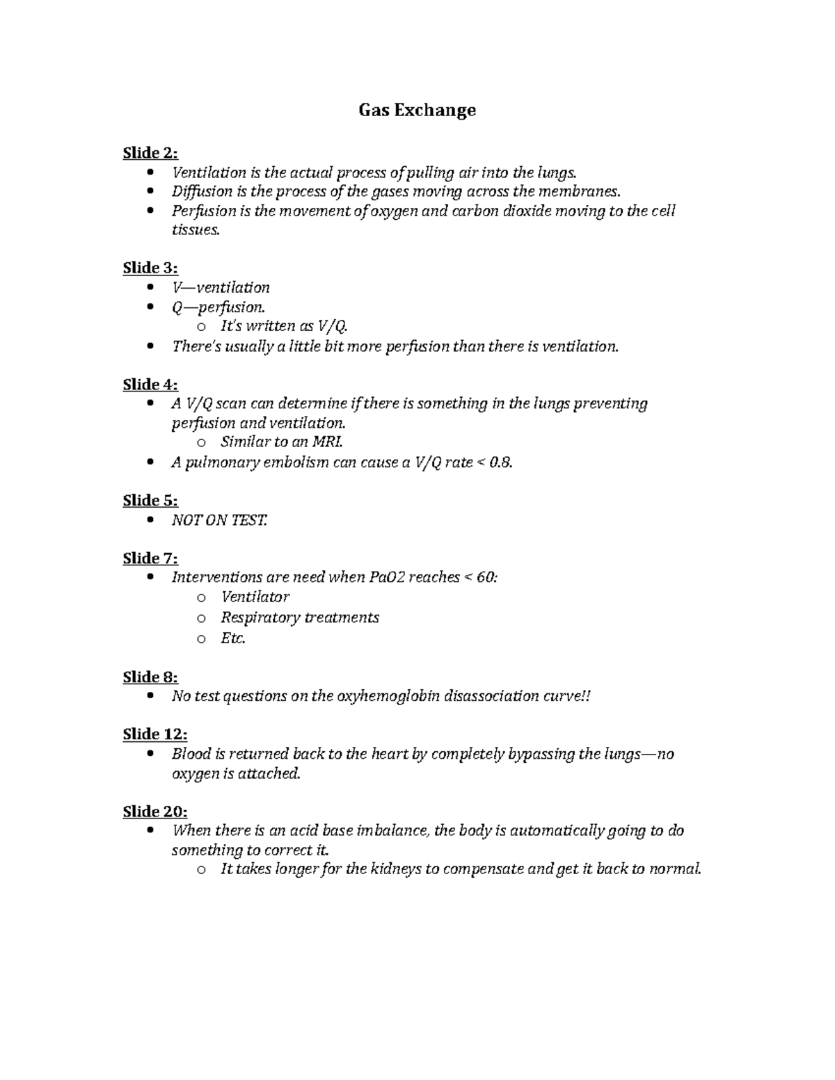 chapter 2 gas exchange case study