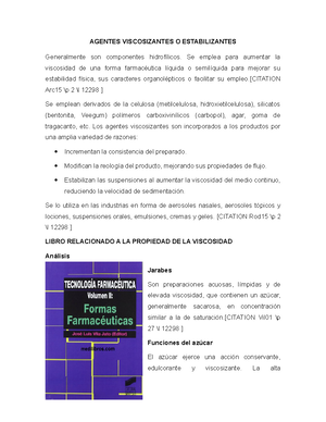 Viscosidad de una suspension farmaceutica