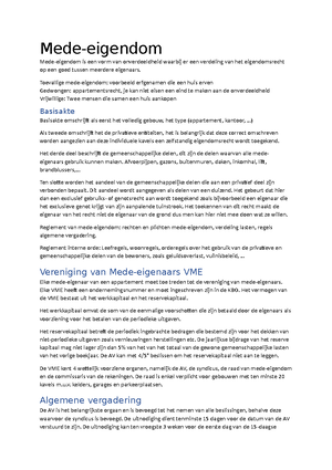 Deel 2 - Les Over VME. - Deel 2: Mede-eigendom Beheer Van ...