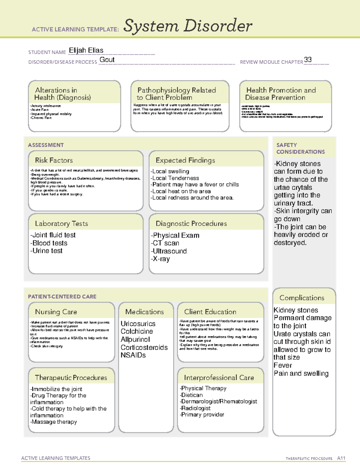 System Disorder Template - ACTIVE LEARNING TEMPLATES THERAPEUTIC ...