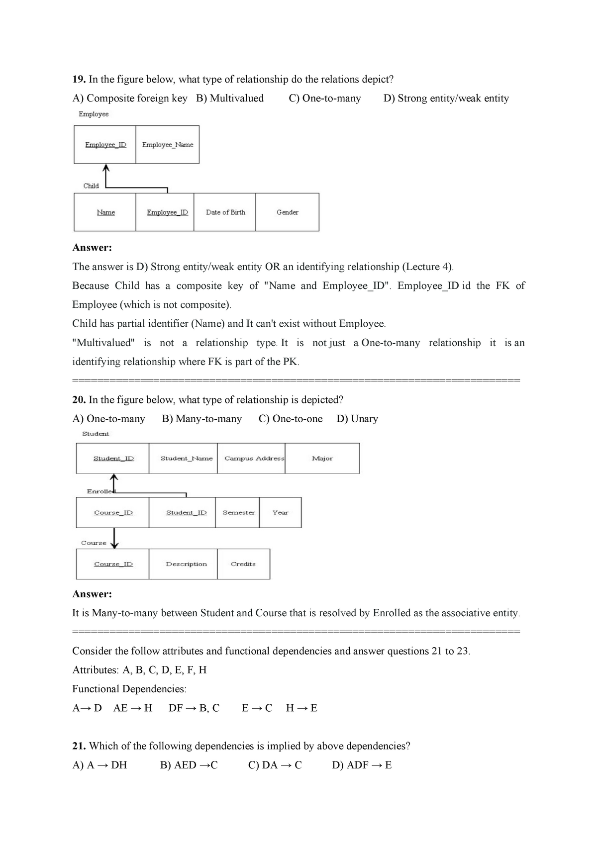 Described Solution Of Sample Final Exam Studocu