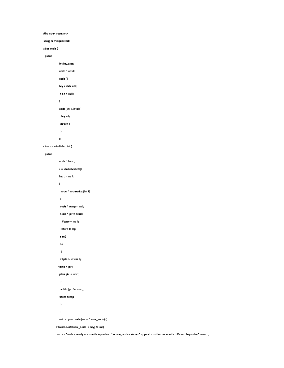 Linkedcircular - #include using namespace std; class node { public: int ...