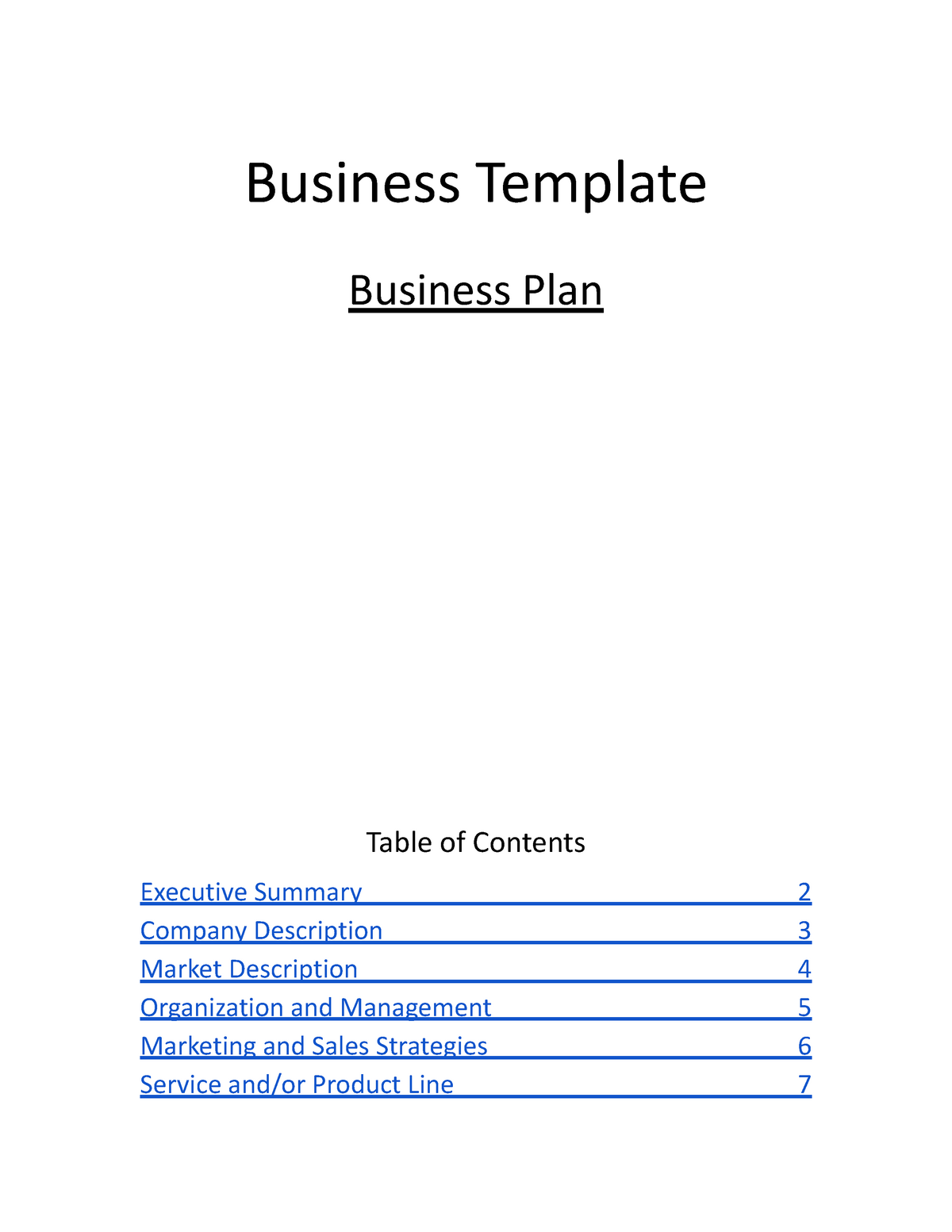 food business plan examples for students